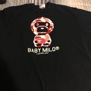BAPE baby milo Shirt! 100 authentic Red & Black